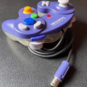 Custom Gamecube Prototype Controller | Prototype Styled Indigo / Clear image 3