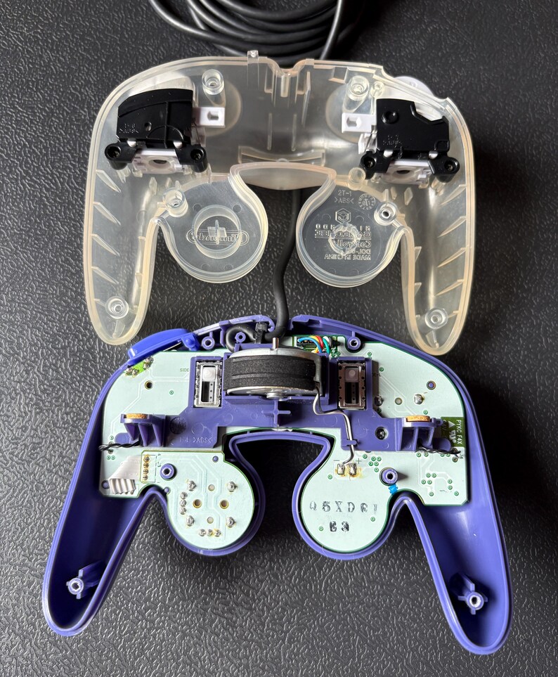 Custom Gamecube Prototype Controller | Prototype Styled Indigo / Clear image 5