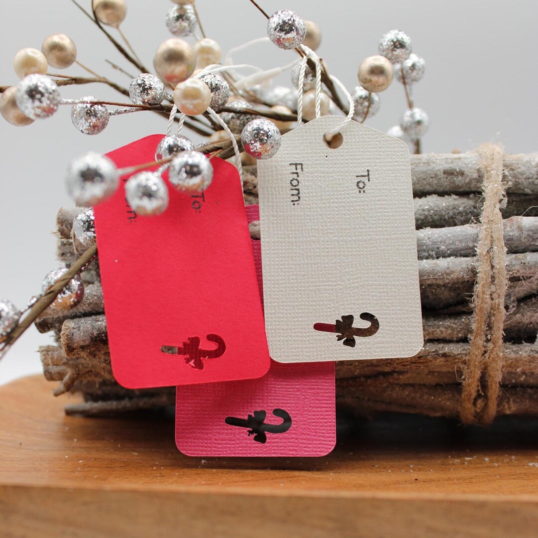 12 Candy Cane Gift Tags | 1.5" X 2.5" - Etsy