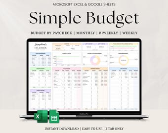 Budget Planner Google Sheets Monthly Budget Spreadsheet By Payhcheck Finance Weekly Biweekly Budget Excel Template Financial Planner Tracker
