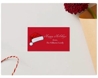 Etiquetas para embrulho de presentes de Natal - conjunto totalmente personalizável com 50 unidades!