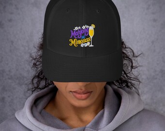 Gorra bordada Mahjong & Mimosas – Brunch Mahjong - Gorra de camionero