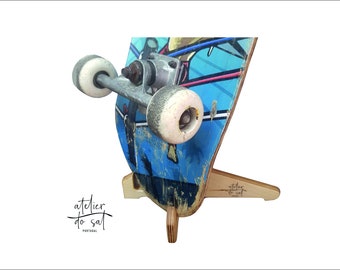 skate stand /skate rack /skate decoração  /Skateboard tripe