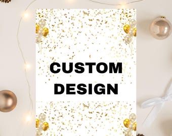 Custom Invitation, Made to Order Invitation, Customized Digital Birthday Invitation, Made to Order, Canva Editable Invitation
