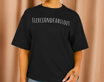 Fierce and Oversized Organic Cotton T-Shirt – Relaxed Fit, Dropped Shoulders