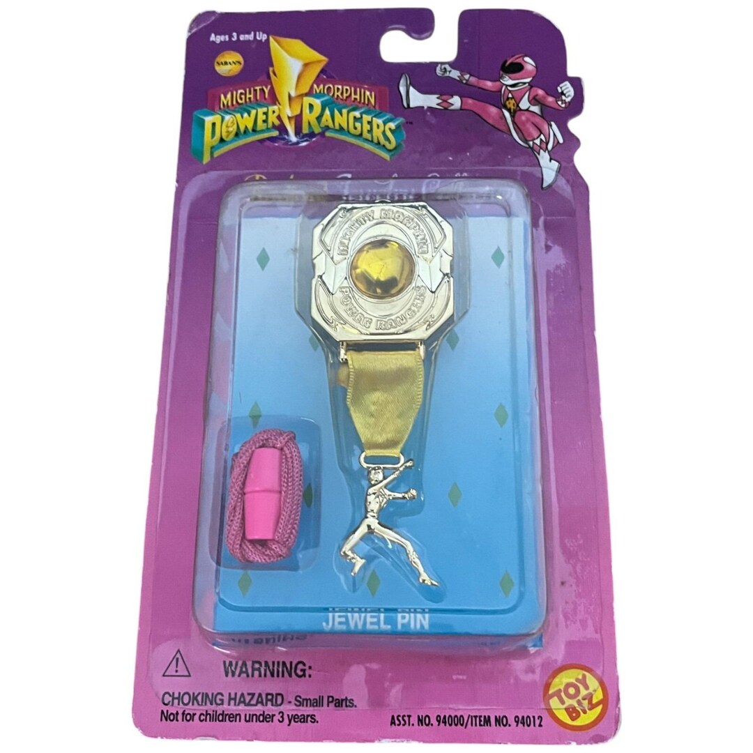 Mighty Morphin Power Rangers Yellow Radiant Jewel Pin Toy Biz 1995 - Etsy