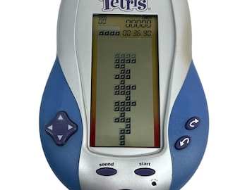 Big Screen Tetris Radica 2002 Handheld Electronic Game Tested/Working