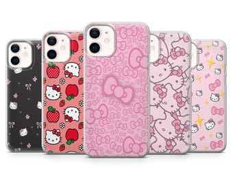 Aesthetic pattern hello kitty Phone Case Cover for iPhone 17, 17Air, 16Pro, 15, 14, 13, 12, Samsung S25, S24, S23, A16, A56, Pixel 10Pro, 9A