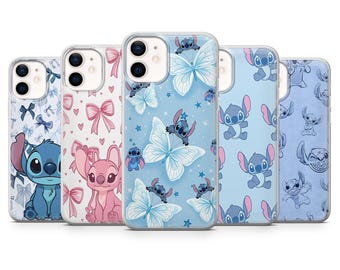 Stitch cute pattern cartoon Phone Case Cover for iPhone 17, 17Air, 16Pro, 15, 14, 13, 12, Samsung S25, S24, S23, A16, A56, Pixel 10Pro, 9A