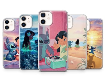Stitch and lilo cartoon Phone Case Cover for iPhone 17, 17Air, 16Pro, 15, 14, 13, 12, Samsung S25, S24, S23, A16, A56, Pixel 10Pro, 9A