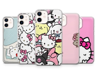 Cute Japanese hello kitty Phone Case Cover for iPhone 17, 17Air, 16Pro, 15, 14, 13, 12, Samsung S25, S24, S23, A16, A56, Pixel 10Pro, 9A