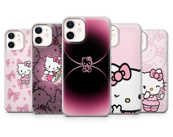 Aesthetic Y2K hello kitty Phone Case Cover for iPhone 17, 17Air, 16Pro, 15, 14, 13, 12, Samsung S25, S24, S23, A16, A56, Pixel 10Pro, 9A