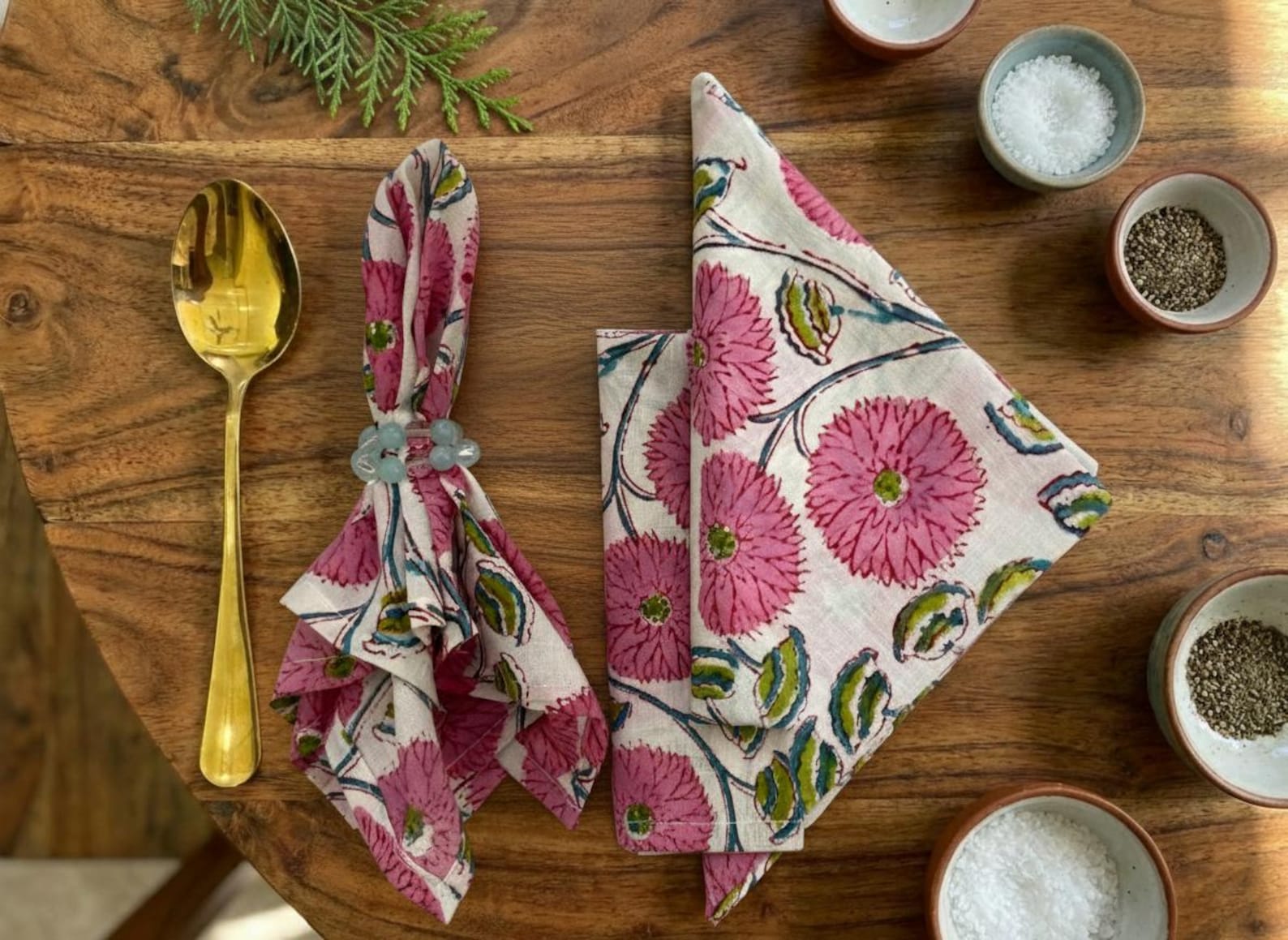 100 Pcs Block Print Printed Napkin Cotton Napkins Hand Block Wedding Napkin Eco/Earth Friendly Reusable Napkins Table Cloth Boho Napkins - 10X10 inches, 8 Piece
