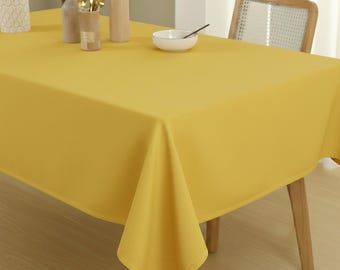 60 X 126 Inch Rectangular Yellow and White Checkered Tablecloth