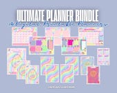 Ultimate Printable Planner Bundle | 15 Digital Planners , Worksheets | Productivity, Goals, Self Care, Mindset | Instant Download.