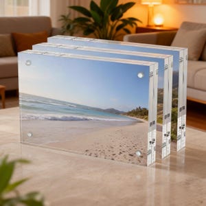 Magnetic Acrylic Photo Frame,Double-Sided Display for Instant Memories
