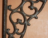 2pc, cast iron,victorian,country decor,shelf brackets,kitchen decor,bath decor,remodel,woodcrafts,supply, b-1