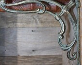 Antique-style Art Deco Bronze-look Shelf Brackets, Solid Cast Iron, 9 7 8 inch, Free ship, B-48