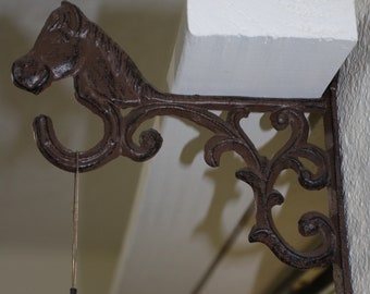 Garden Braces PONY Shelf Bracket 10 Cast Iron WESTERN Style HORSE HEAD Bracket