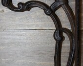 Rustic Entryway Door Corbel, Cast Iron Shelf Brackets 9 inch, Free ship, B-41