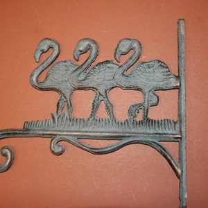 1 Flamingo Plant Hanger, Free Ship, Lanai decor, Cast Iron, decor, 10, BL-67 image 3