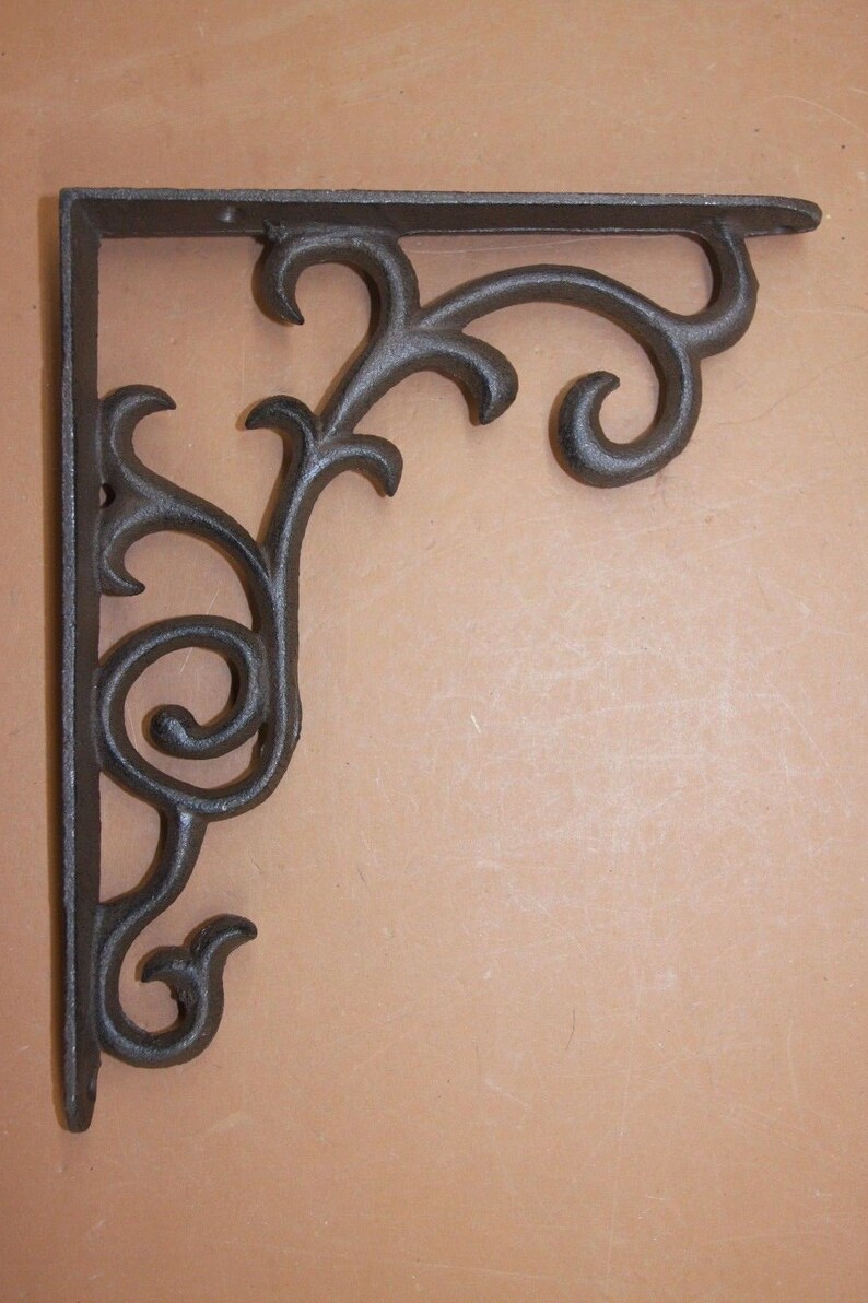 12pc Elegant Cast Iron Shelf Brackets 8 1/4 Inches Free Ship Etsy Israel