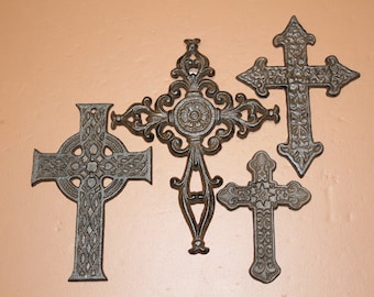 Abilene Cast Iron Wall Cross Collection, Christmas Gift, Ships Free C-9,31,32,64b