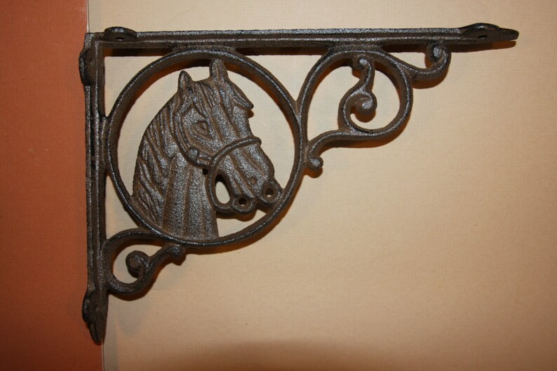 14 Country Western Shelf Brackets Rustic cast iron Horse Etsy
