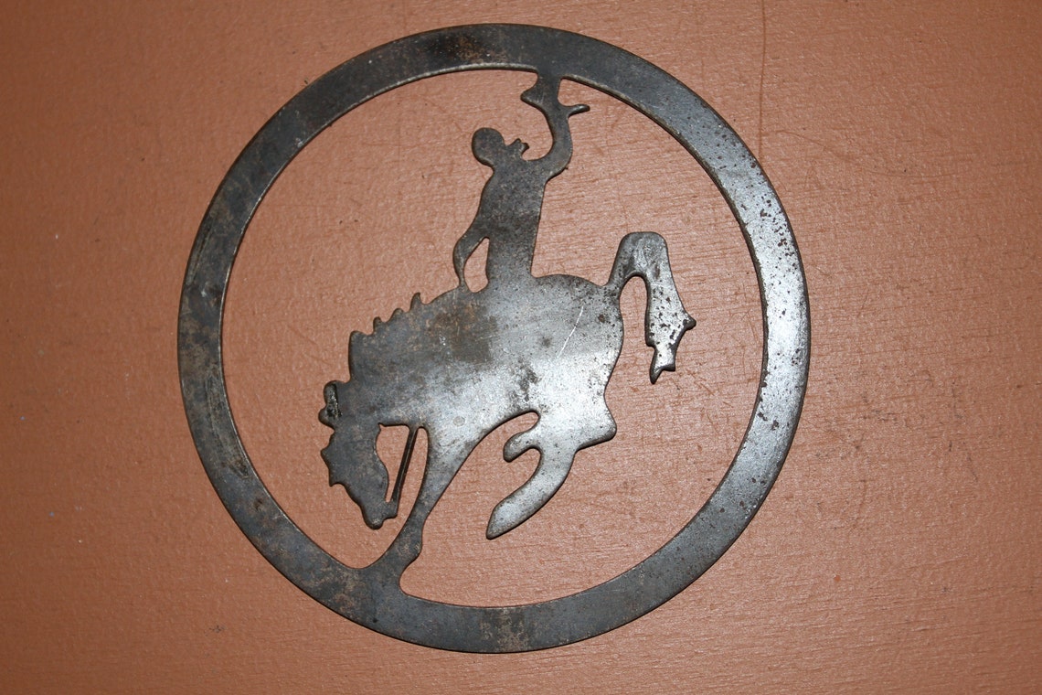 Western Silhouette Metal Round Cutouts Picture Projects Free Etsy