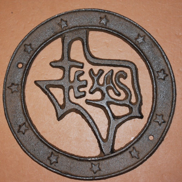 State Of Texas Wall Plaque, Cast Iron, Free Shipping W-23