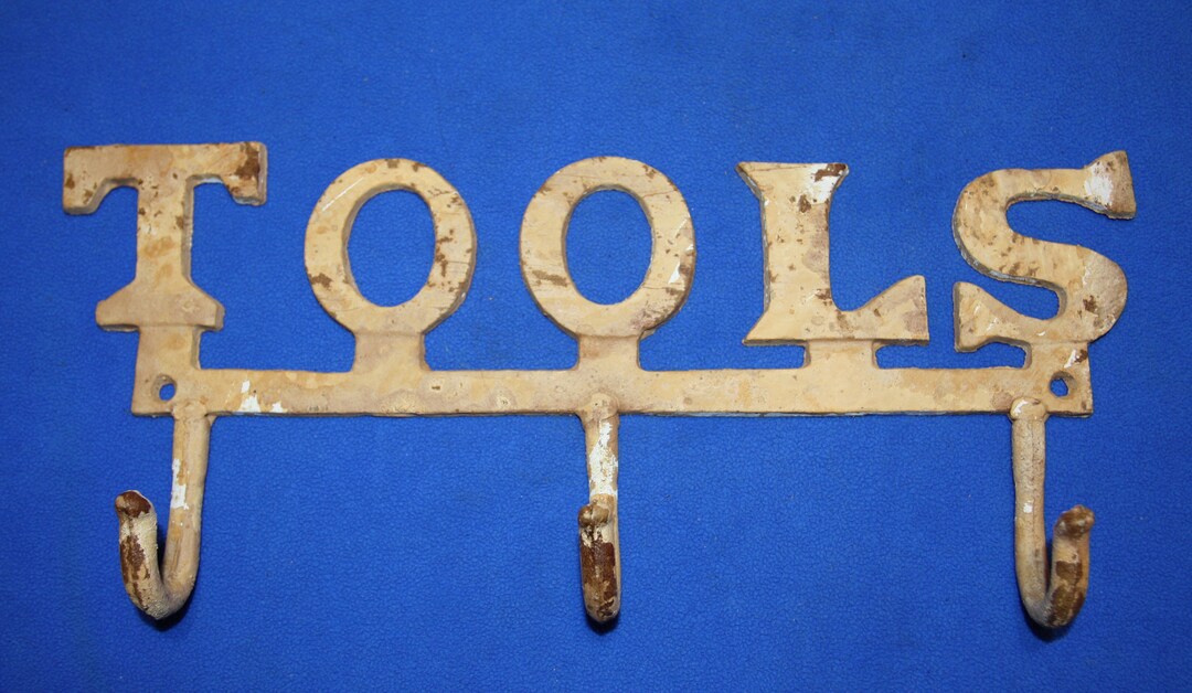 Large Cast Iron tools Sign Gift for Him Free Etsy