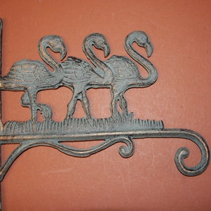 1 Flamingo Plant Hanger, Free Ship, Lanai decor, Cast Iron, decor, 10, BL-67 image 1