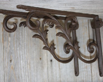 7" x 9 7/8" Classic Elegance Cast Iron Shelf Brackets,  Free Ship, B-65