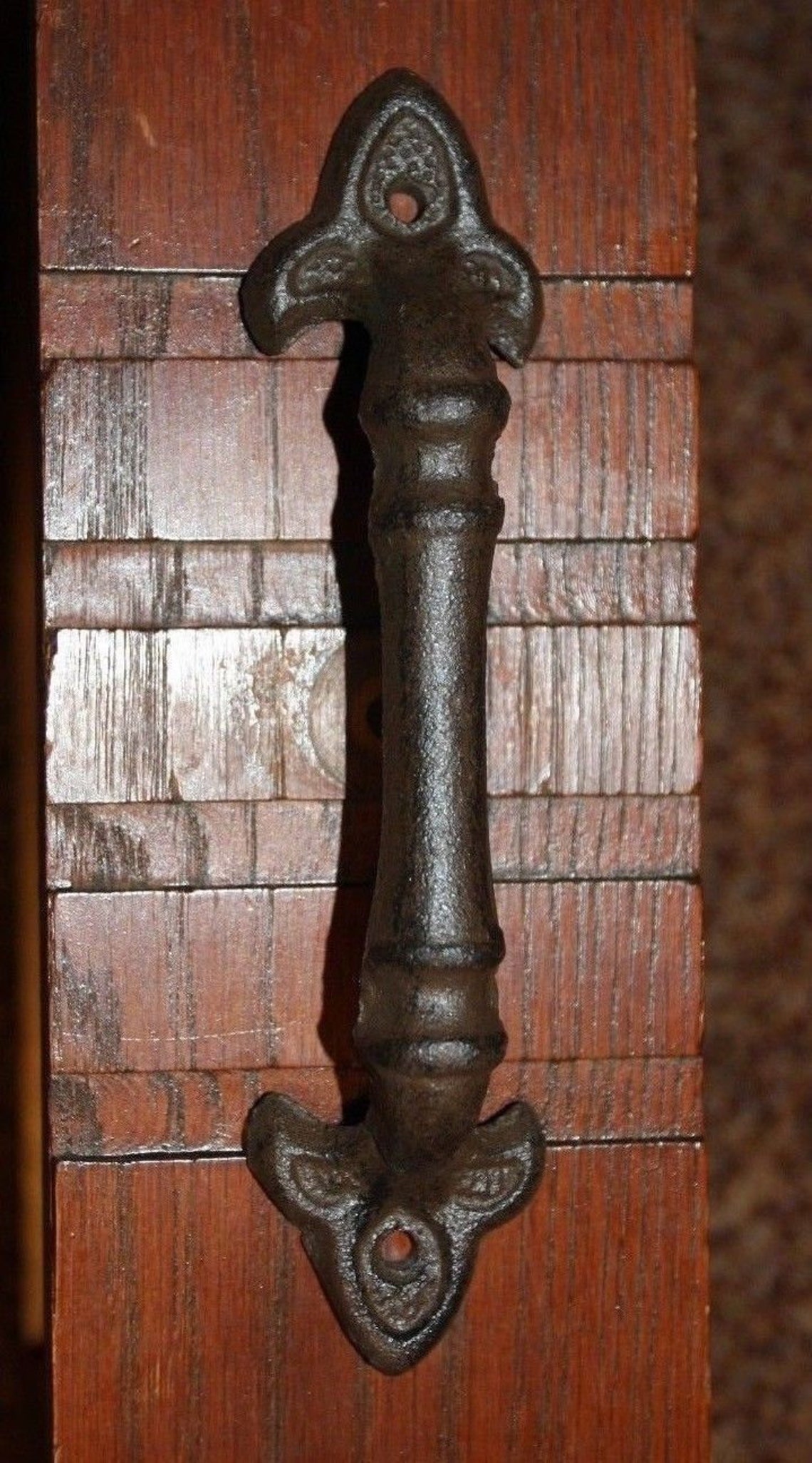 Mission Style Cast Iron Drawer Pull 6 1/8 center Etsy