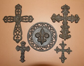 CROSSES / Braemar Collection / Hanging Cross Wall Decor / Mothers Day Gift / Wall Plaque / French Cajun Decor / Counrty Decor / Wall Display