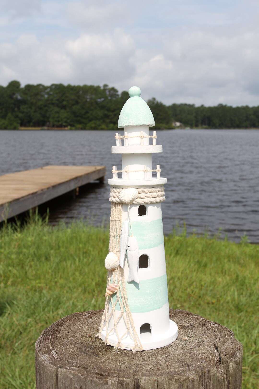 Coastal Lighthouse Decor, Wood Lighthouse, Free Ship GSLH1 Etsy