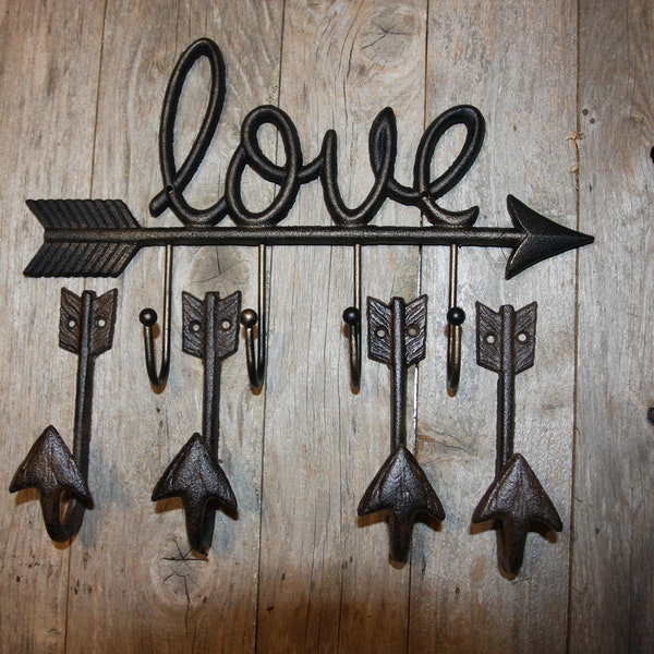 Love And Arrows, Valintines Day Gift, Cast Iron, Free Shipping Hhr-104 & W-69