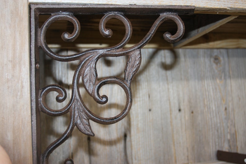 Vintagelook French Country Design Shelf Brackets Cast Iron Etsy