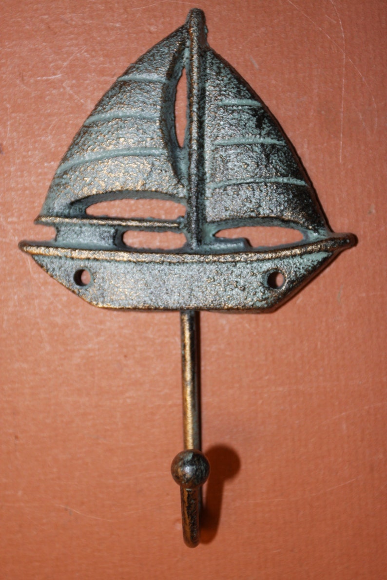 4 Nautical Wall Hooks Seaview Sailing Wall Decor Sailboat Etsy
