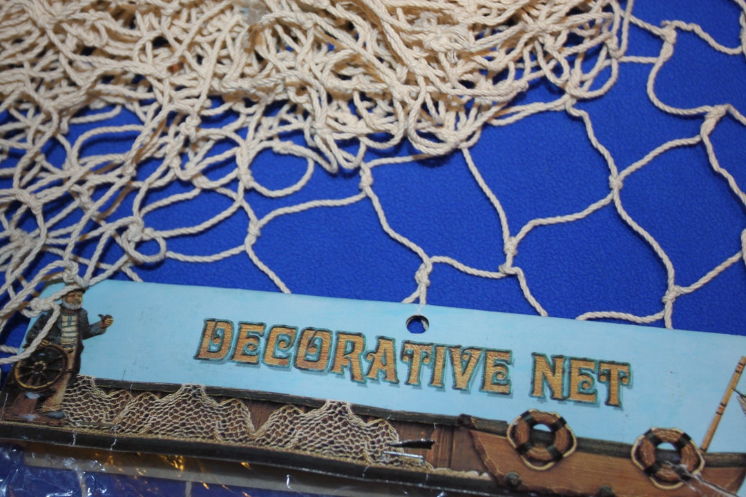 5' X 10' White Cotton Decorative Fishnet 50 Sq Ft, Craft Supply