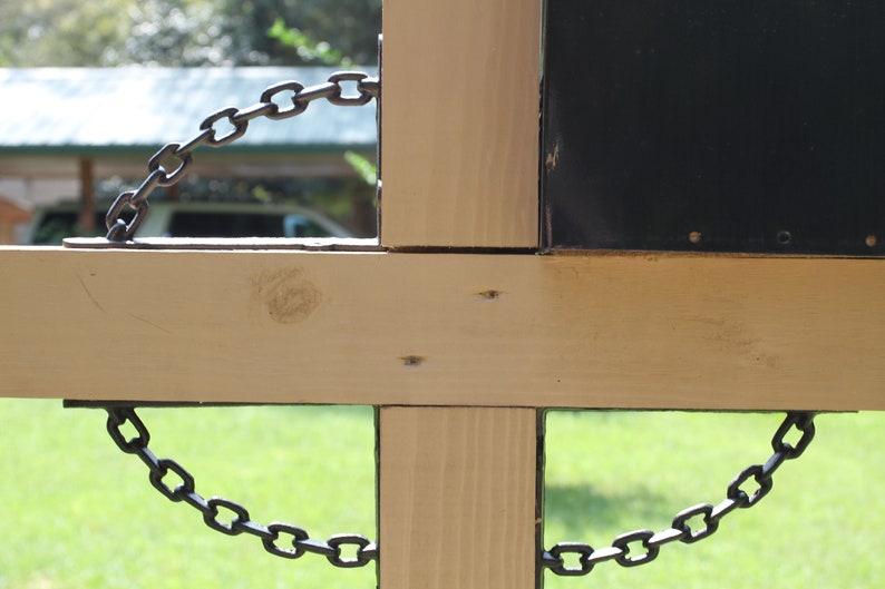 3pc Mailbox Bracket Chain Link Look Cast Iron Free Ship Etsy