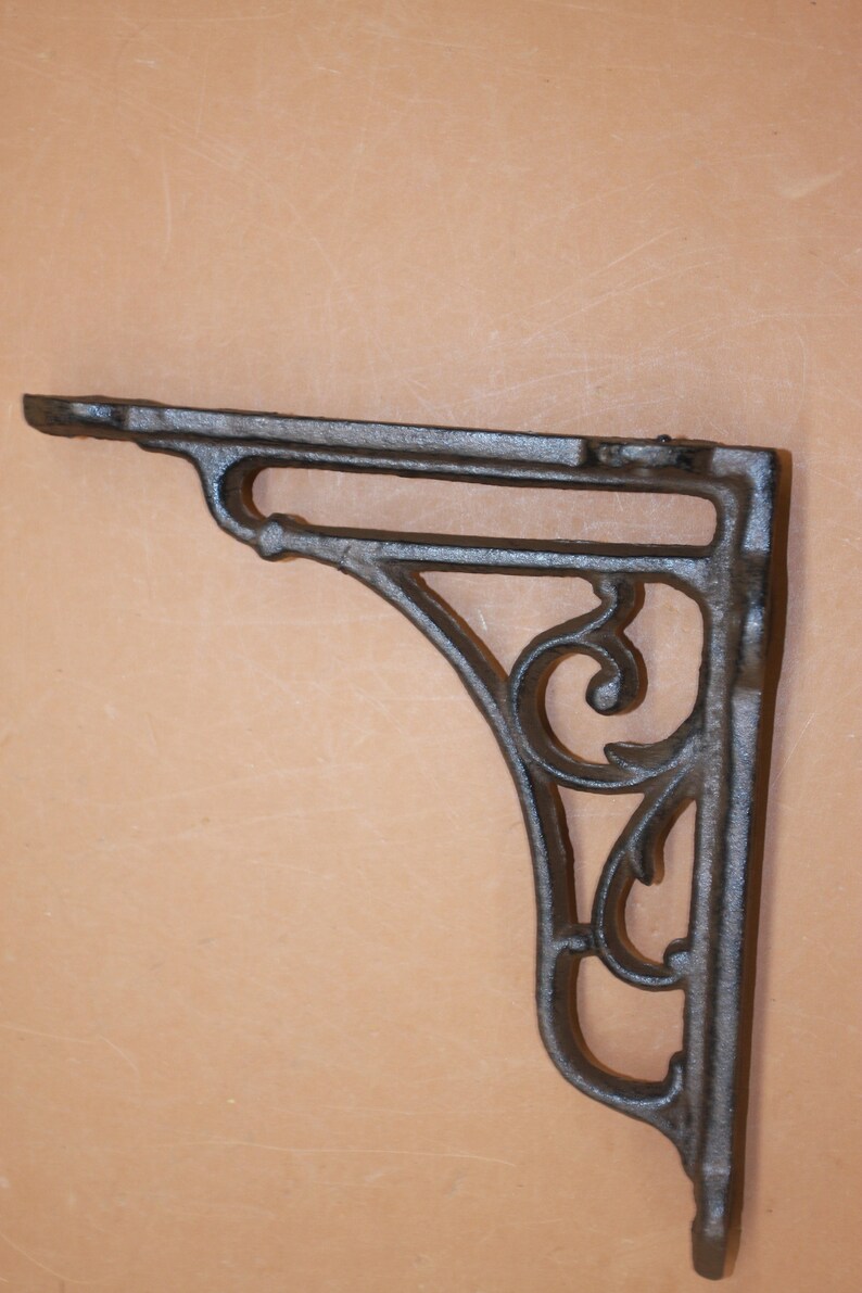 Small Art Deco Cast Iron Shelf Brackets 6 1/2 Free Etsy
