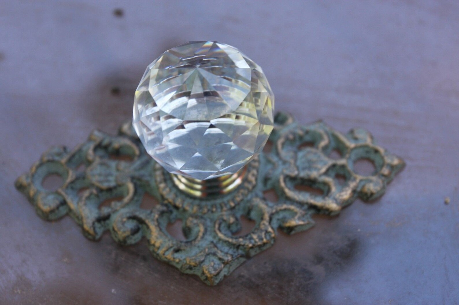 Antique Furniture Restoration Hardware Elegant Crystal Knob Etsy