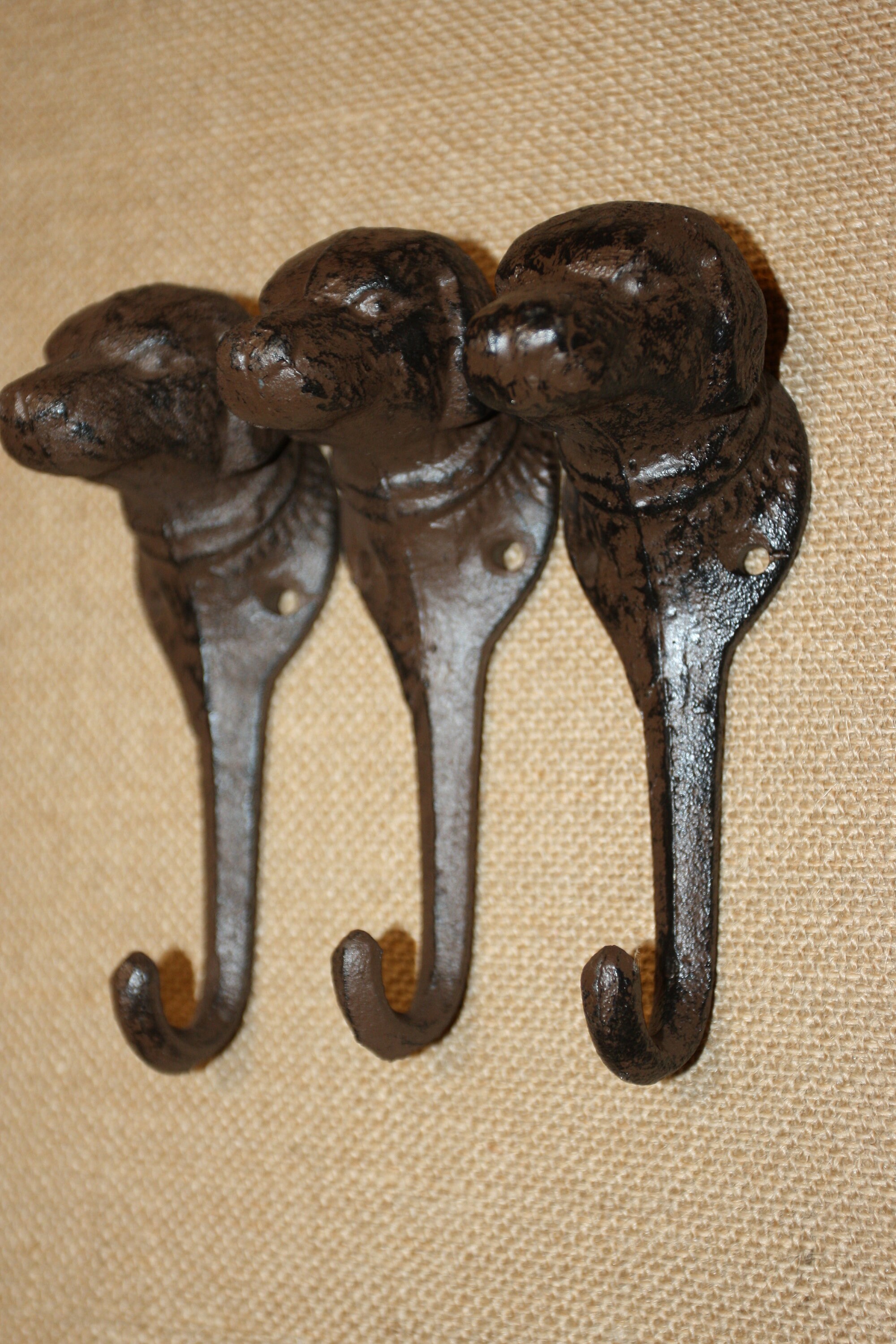 Dog Head Wall Hooks Lab Dog Wall Hooks Cast Iron Free Ship Etsy España