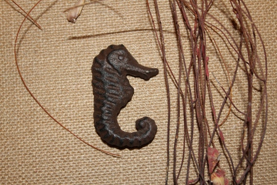 10 Adorable Seahorse Drawer Pulls Srews Included Cast Iron Etsy