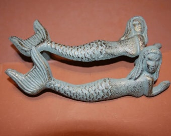 Whimsical Bronze Mermaid Pulls Cast Iron, Free Shippng HW-54