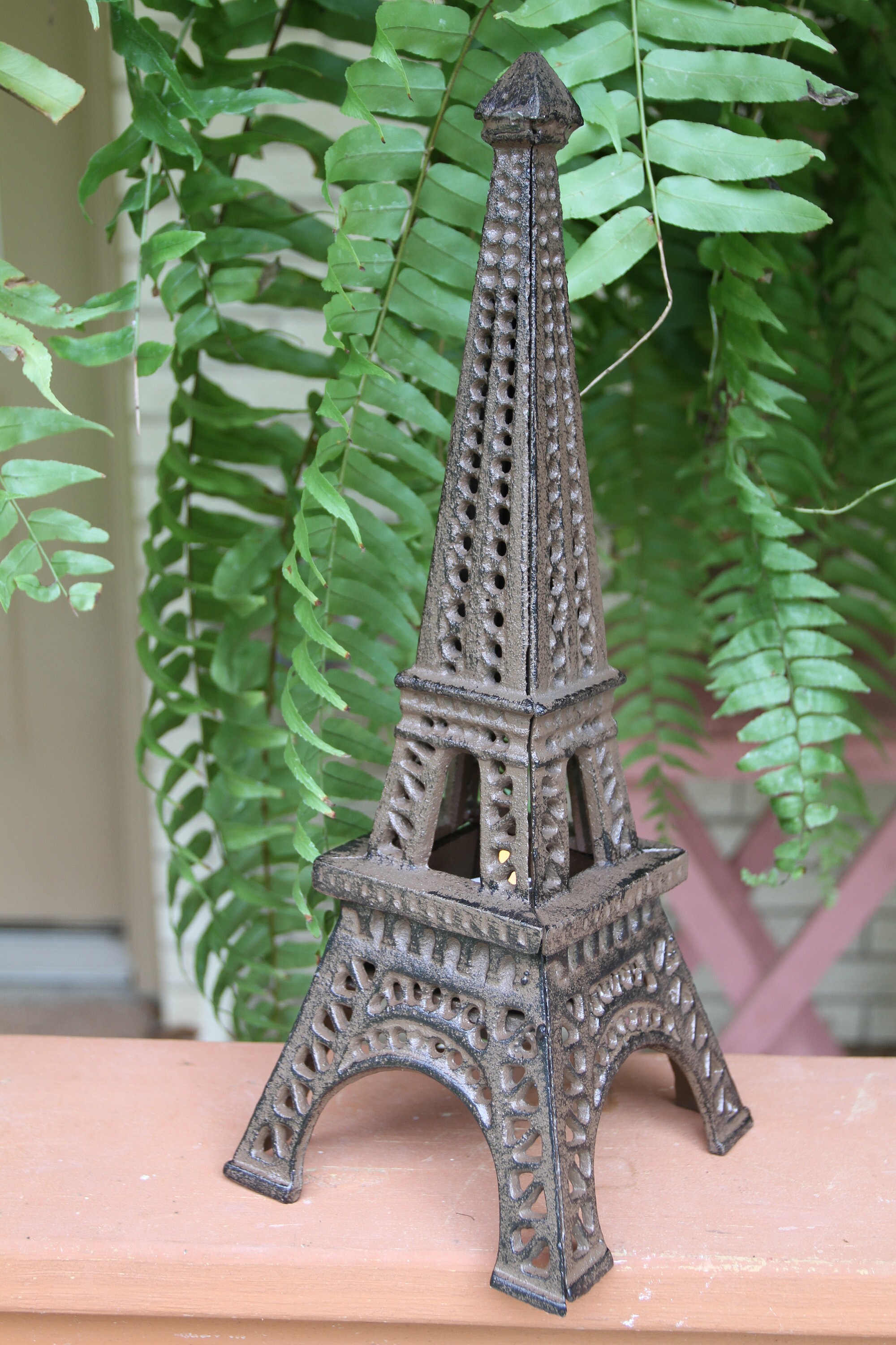 Large 2 Pc Cast Iron Eiffel Tower Candle Holder Free Shipping Etsy