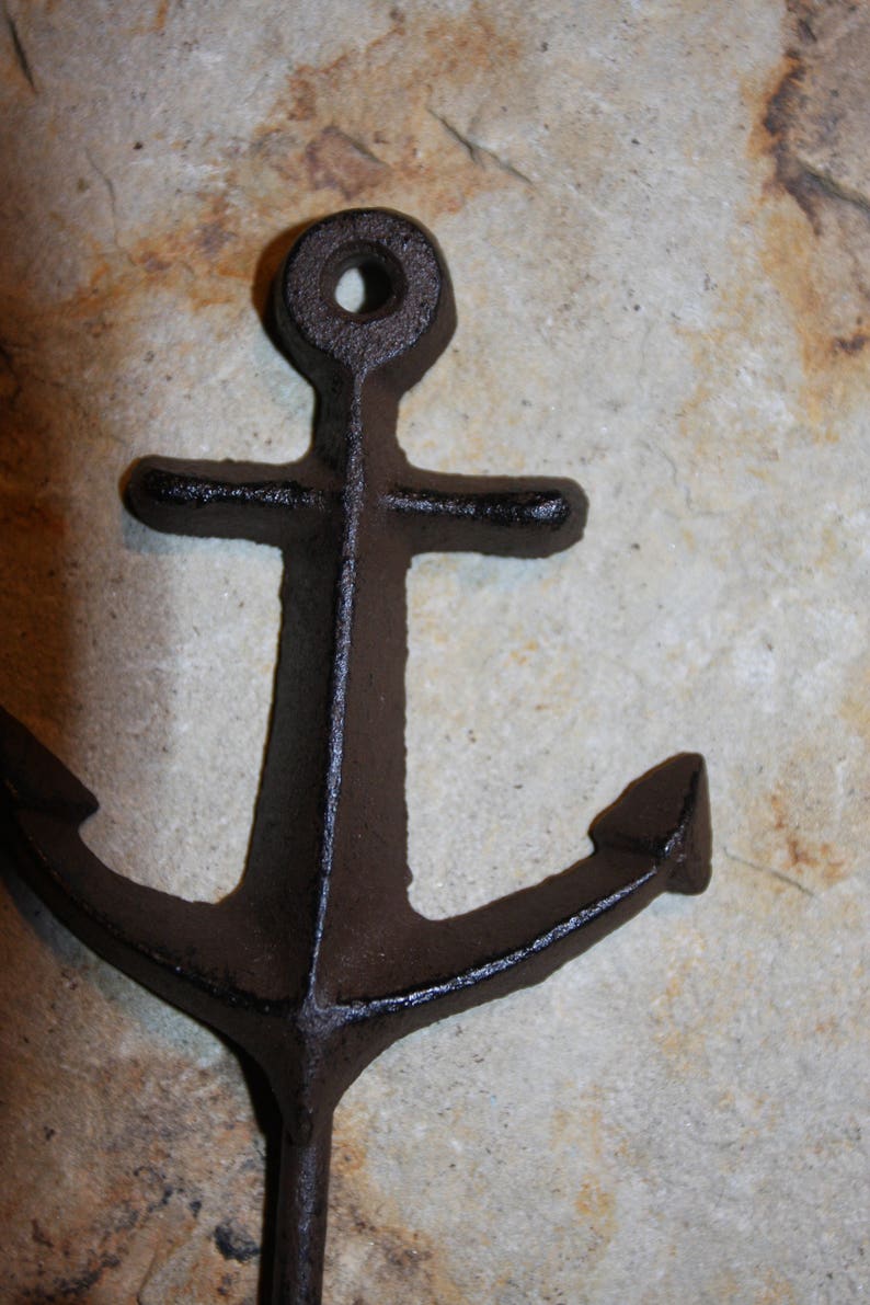 3 Anchor Bathroom Wall Hooks 5 1/4 Anchor Towel Etsy