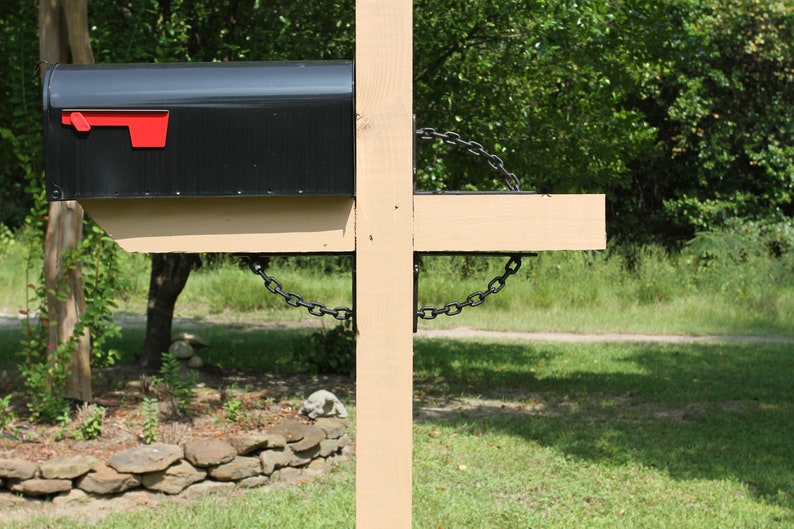 3pc Mailbox Bracket Chain Link Look Cast Iron Free Ship Etsy