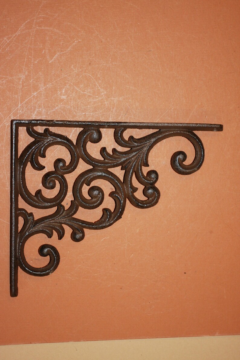 Fancy Swirl Design Ornate Shelf Brackets Corbels 9 1/4 inch | Etsy Vintage Swirl Patterns